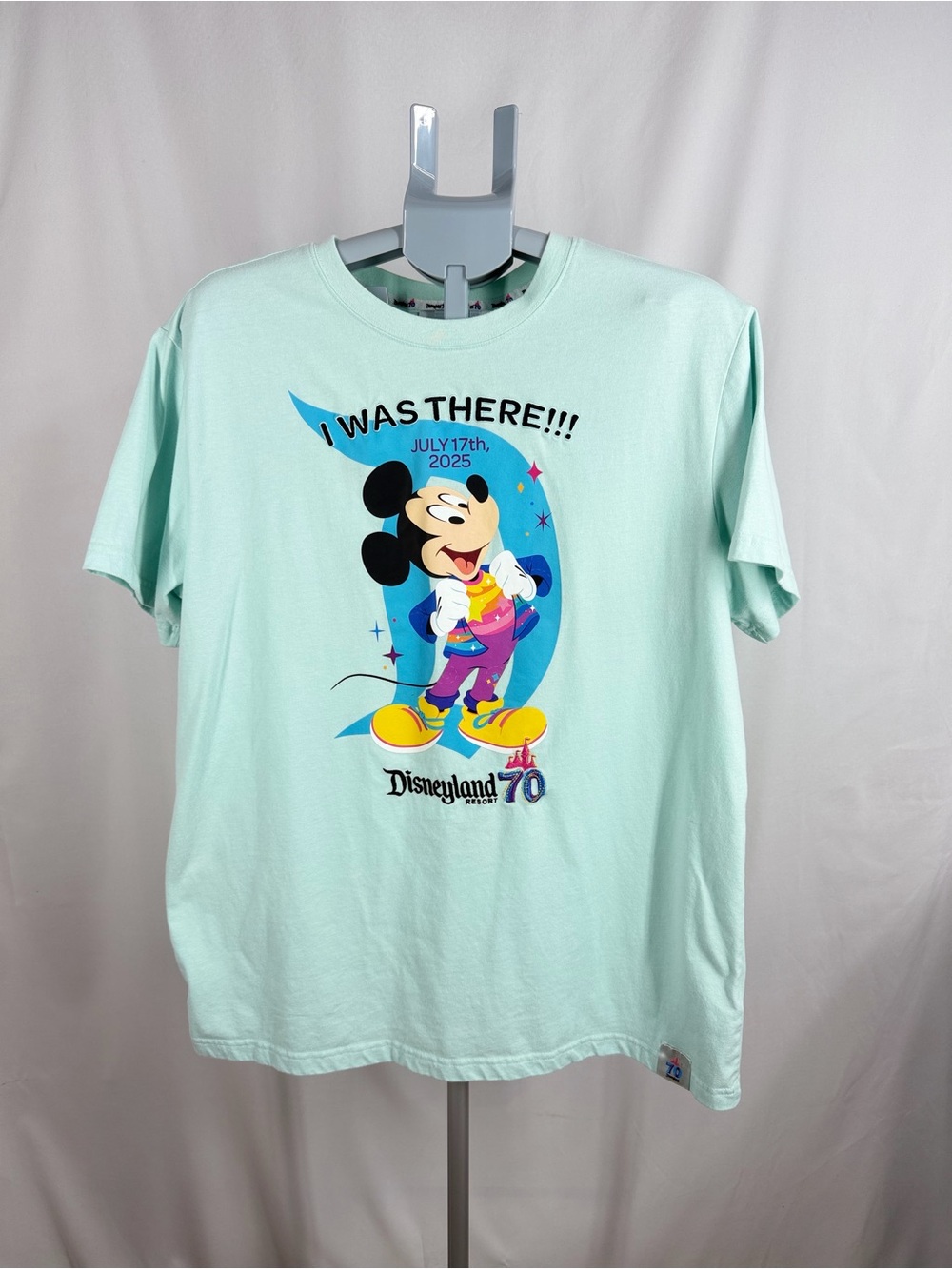 Disneyland 70th Anniversary Mickey Mouse I Was There July 17 2025 T-Shirt XL EUC